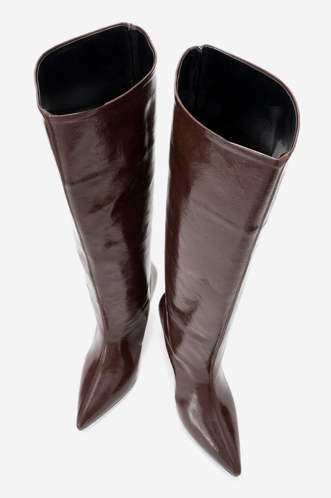 kadin-ince-topuklu-cizme-KAHVE KIRISIK-ERC800-0101815_0